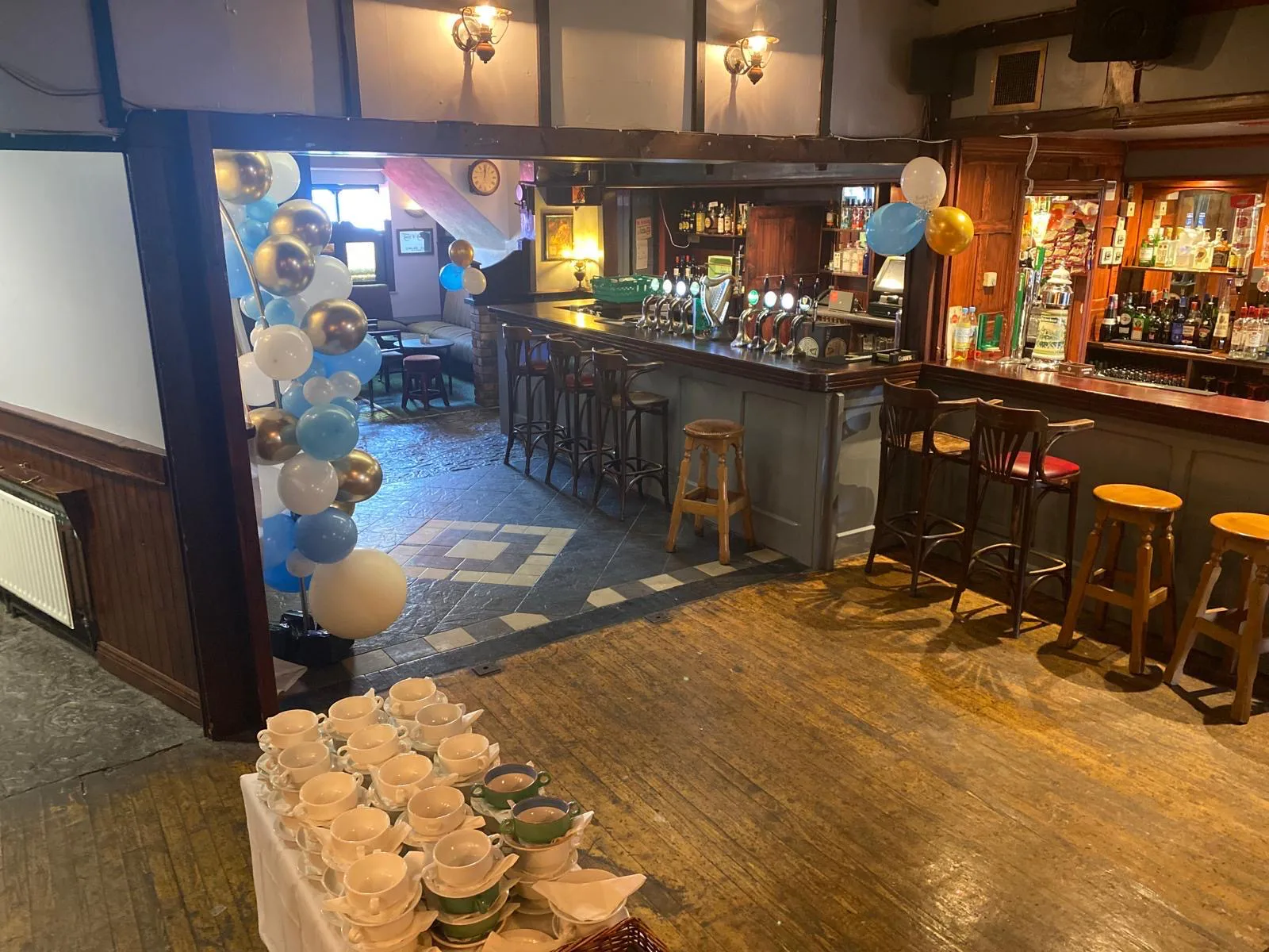 The bar prepared for a christening celebration