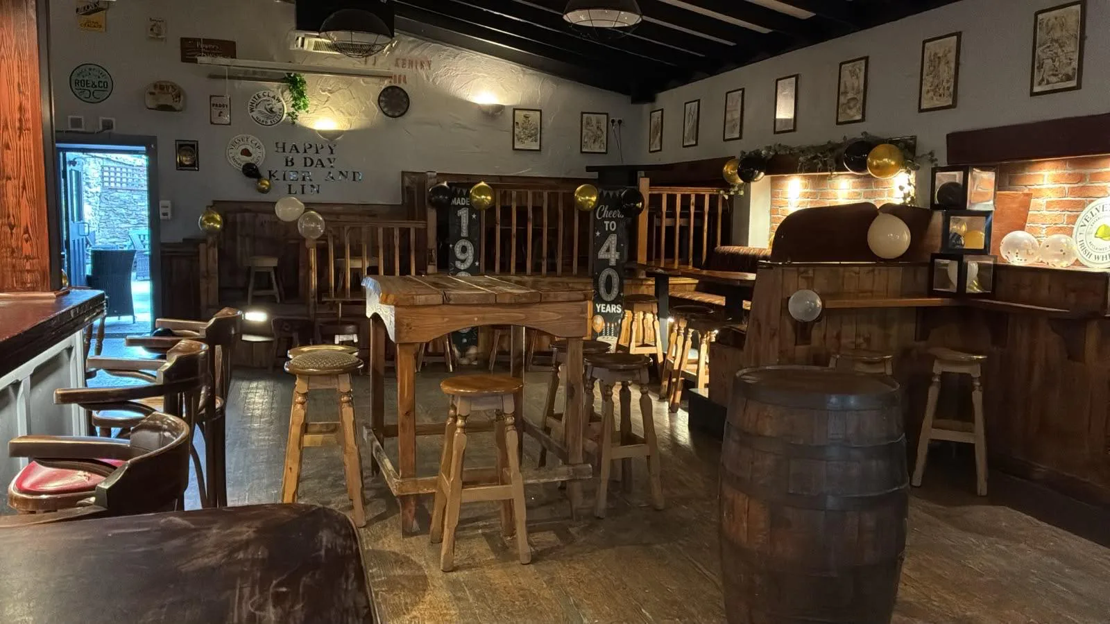 A spacious seating area prepared for a celebration